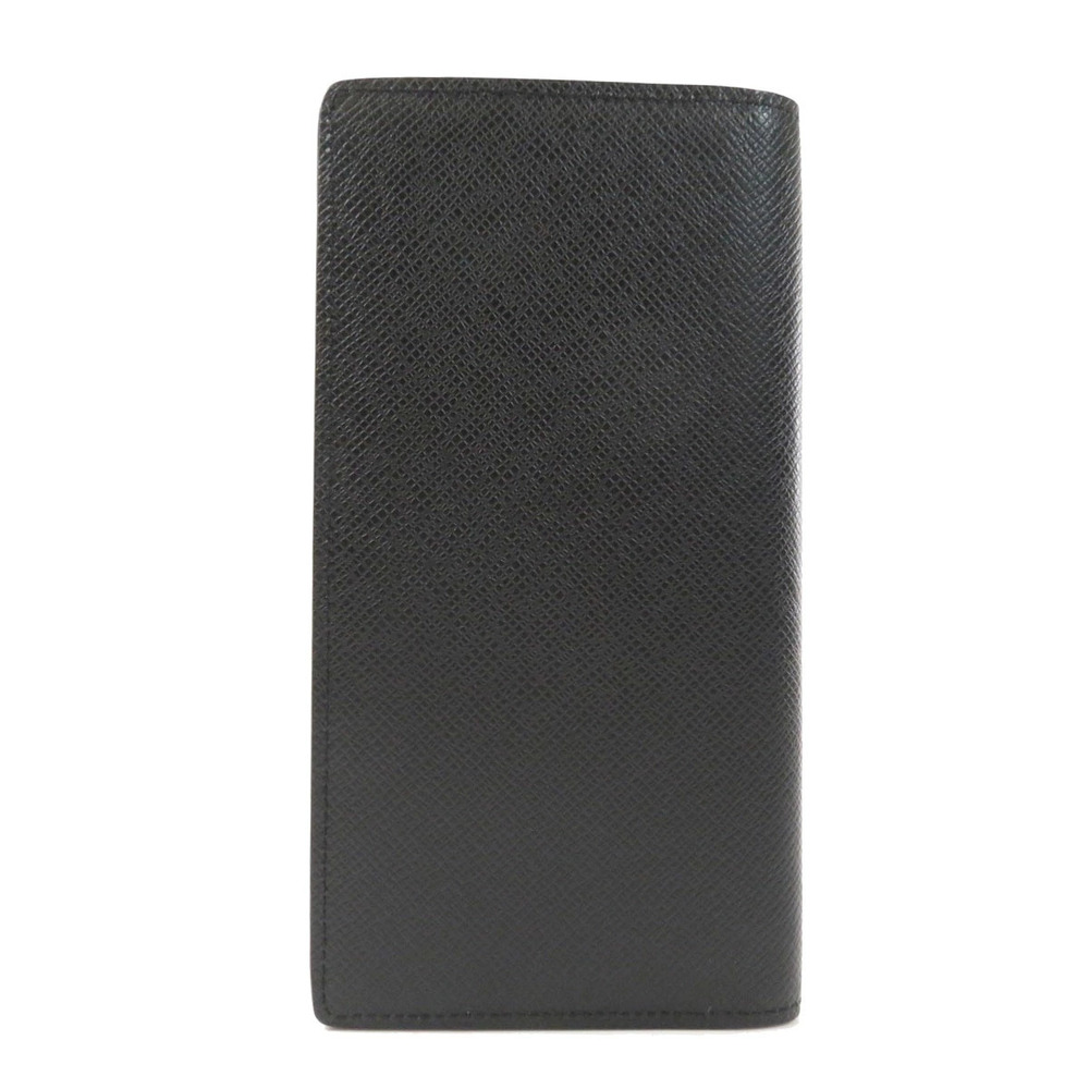 Louis Vuitton Portefeuille Leather Taiga Long Wallet Black